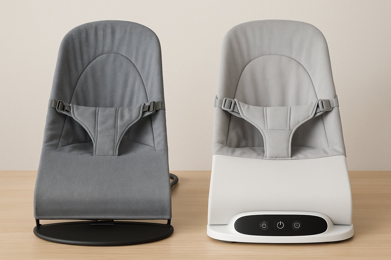 신생아 바운서 수동과 자동 비교