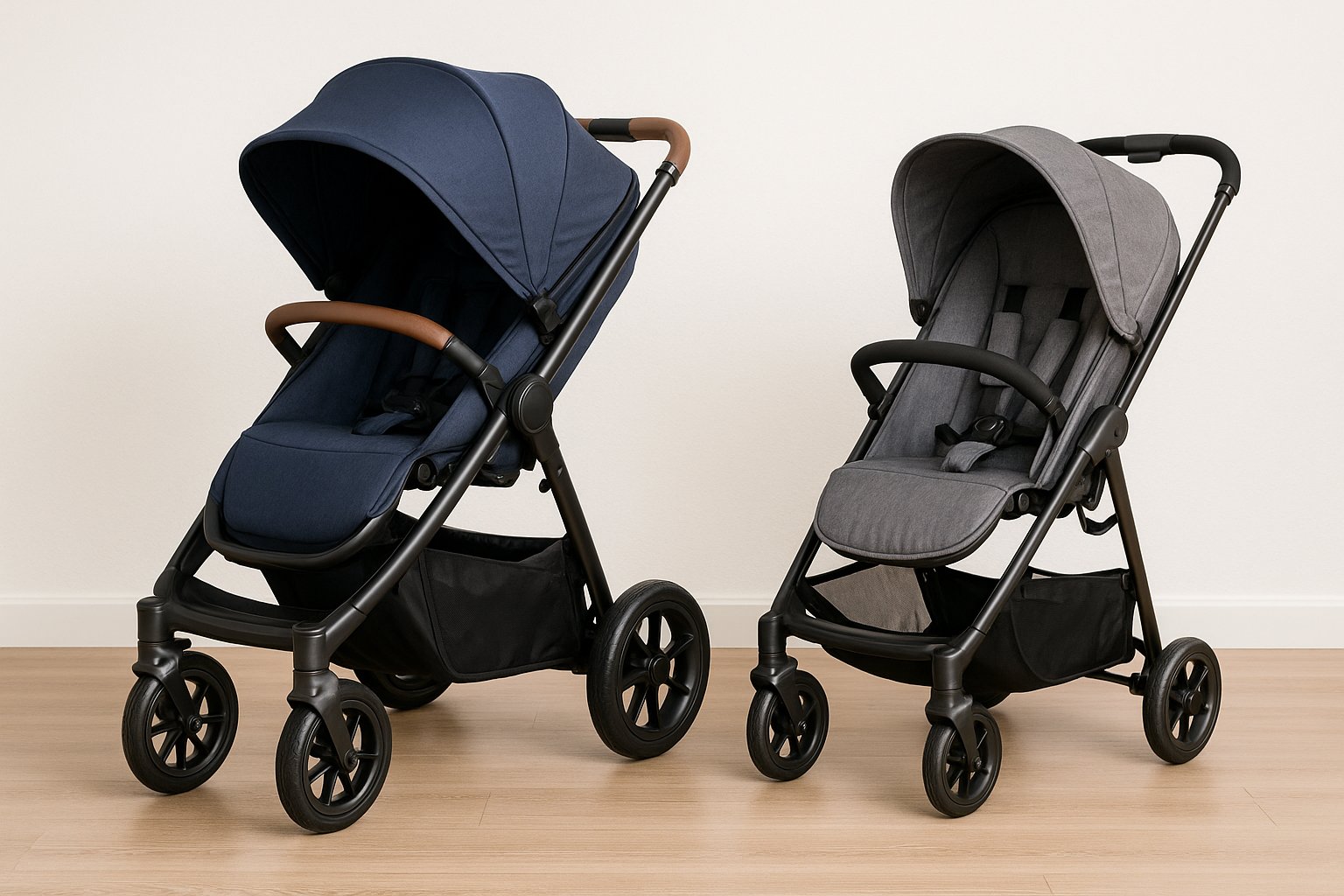 절충형 유모차와 디럭스 유모차 비교